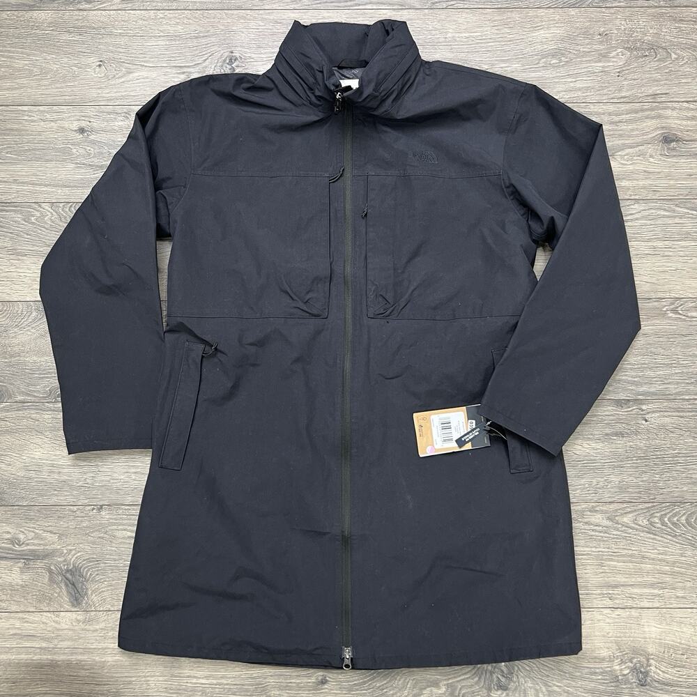 The North Face Trench Coat Size Large Womens TNF Black M66 Tech Full Zip